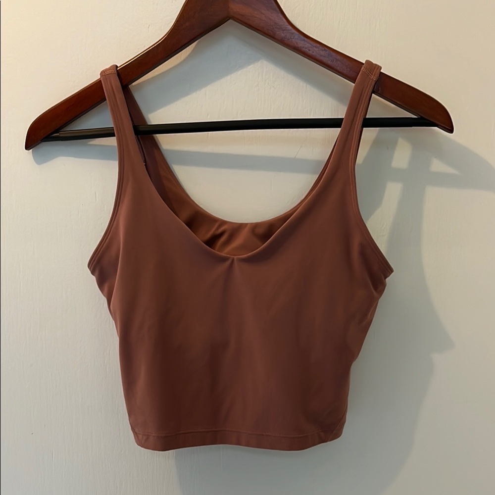 Dusty Pink lululemon Cropped Tank Top / Sports Bra